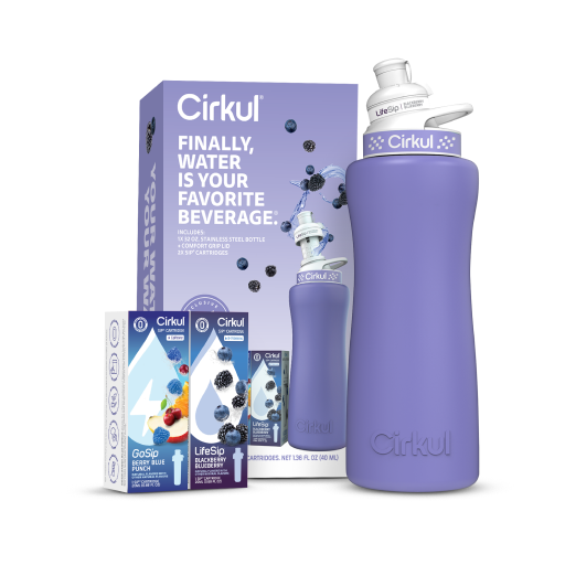 32oz. Matte Periwinkle Stainless Steel Bottle Starter Kit H2