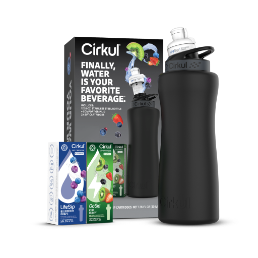 32oz. Matte Black Stainless Steel Bottle Starter Kit V0